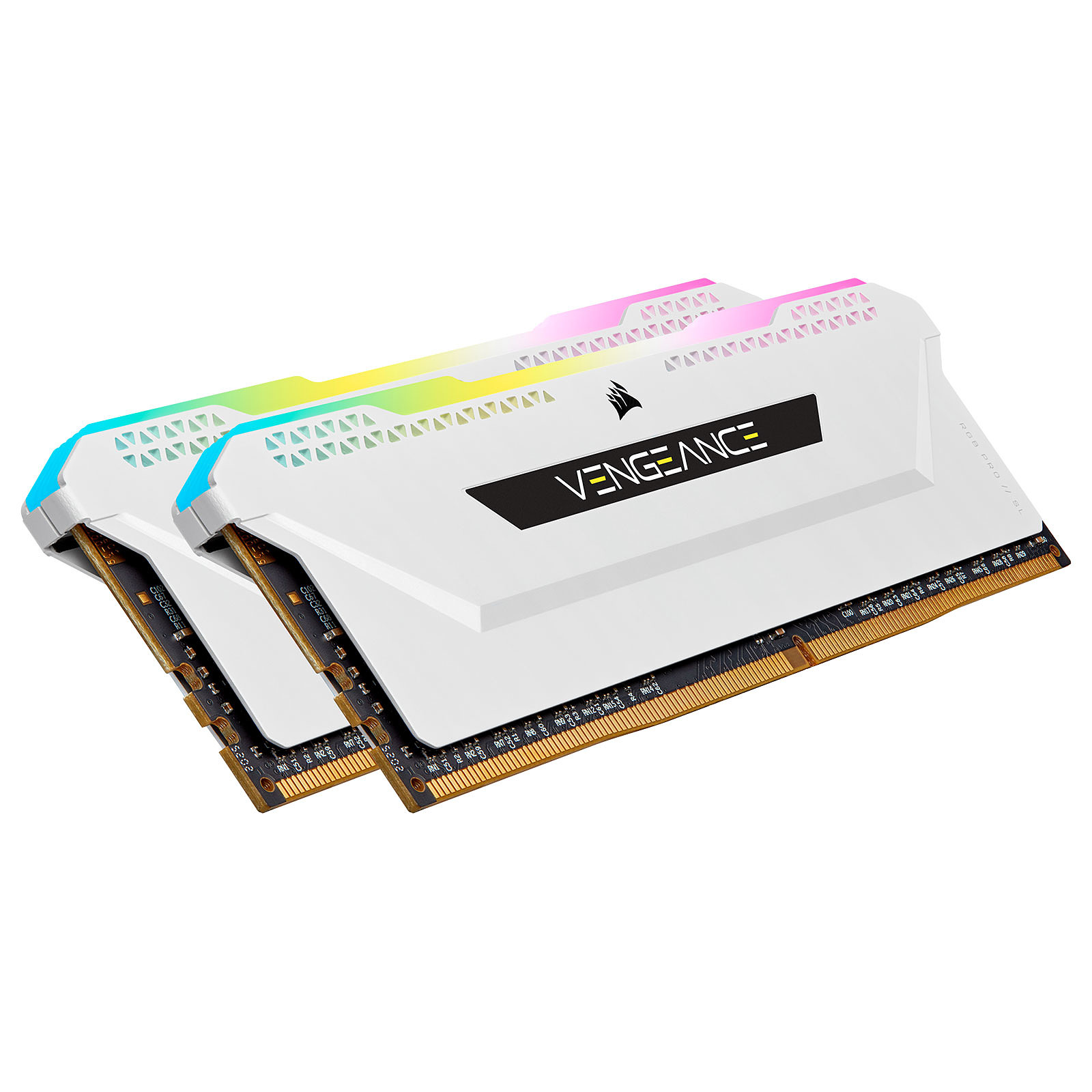 Corsair Vengeance RGB PRO SL Series 16 Go (2 x 8 Go) DDR4 3600 MHz CL18 - Blanc – Image 2