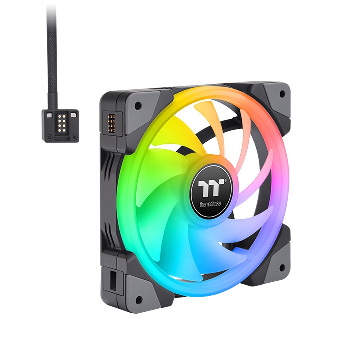 Thermaltake SWAFAN EX12 RGB PC Cooling Fan Black TT Premium Edition (Pack-3)