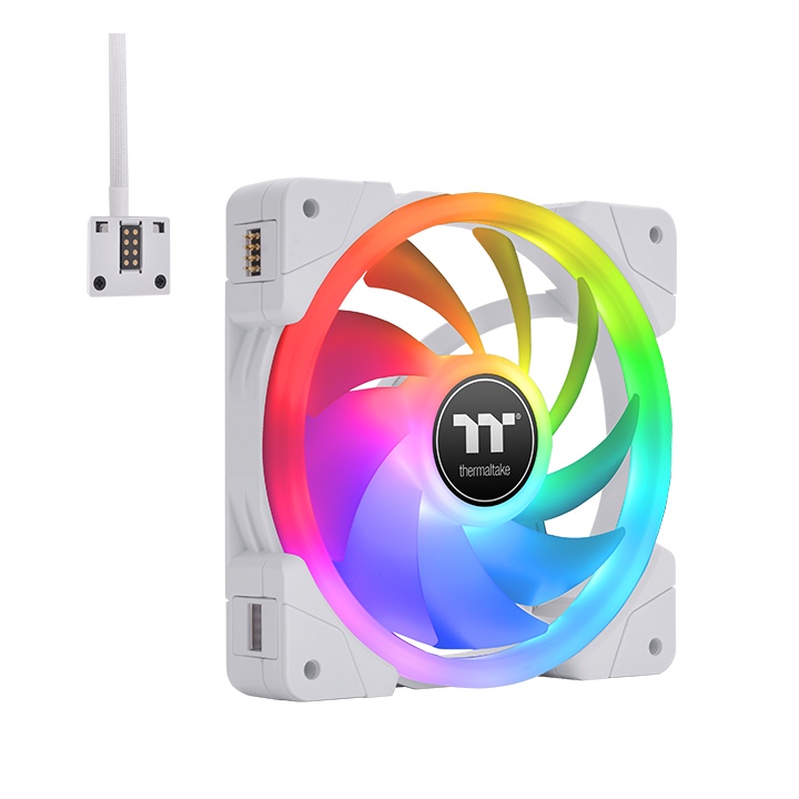 Thermaltake SWAFAN EX14 RGB PC Cooling Fan White TT Premium Edition (Pack-3)