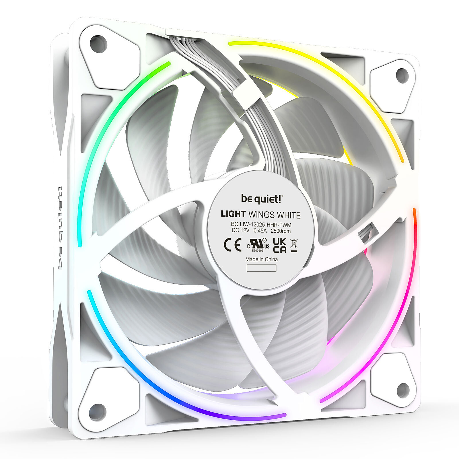 be quiet! Light Wings 120 mm PWM High Speed ARGB Triple Pack (blanc) – Image 3