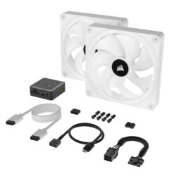 Corsair iCUE LINK QX140 RGB Starter Kit (Blanc) – Image 5