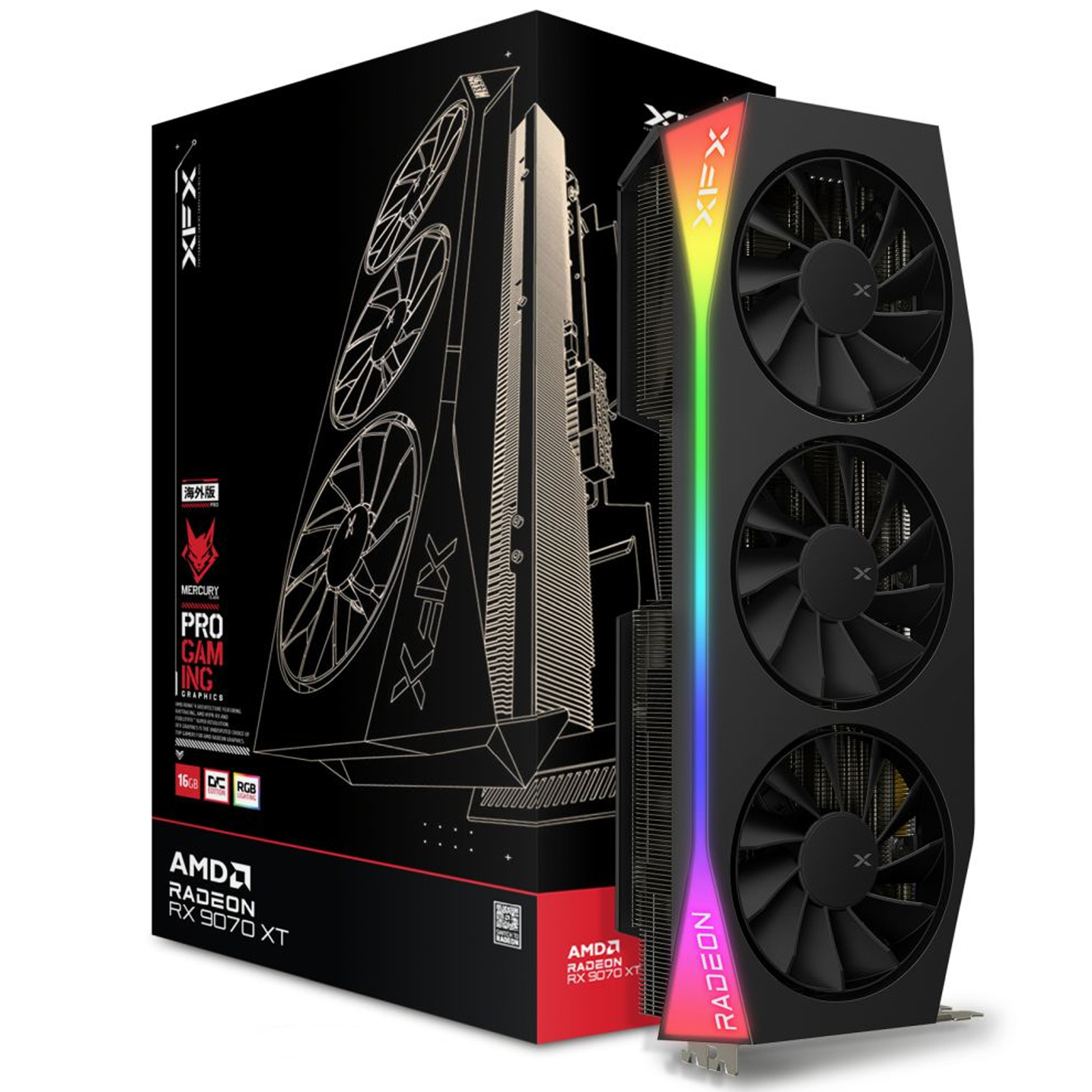 XFX Mercury AMD Radeon RX 9070XT OC Gaming Edition